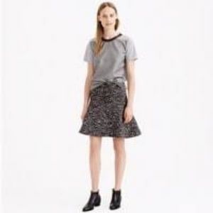 J. Crew Plaza Black/White Tweed Mini Skater